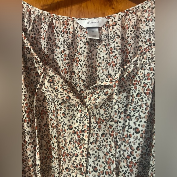 CJ Banks cheetah print top Size: 2X - Picture 4 of 7